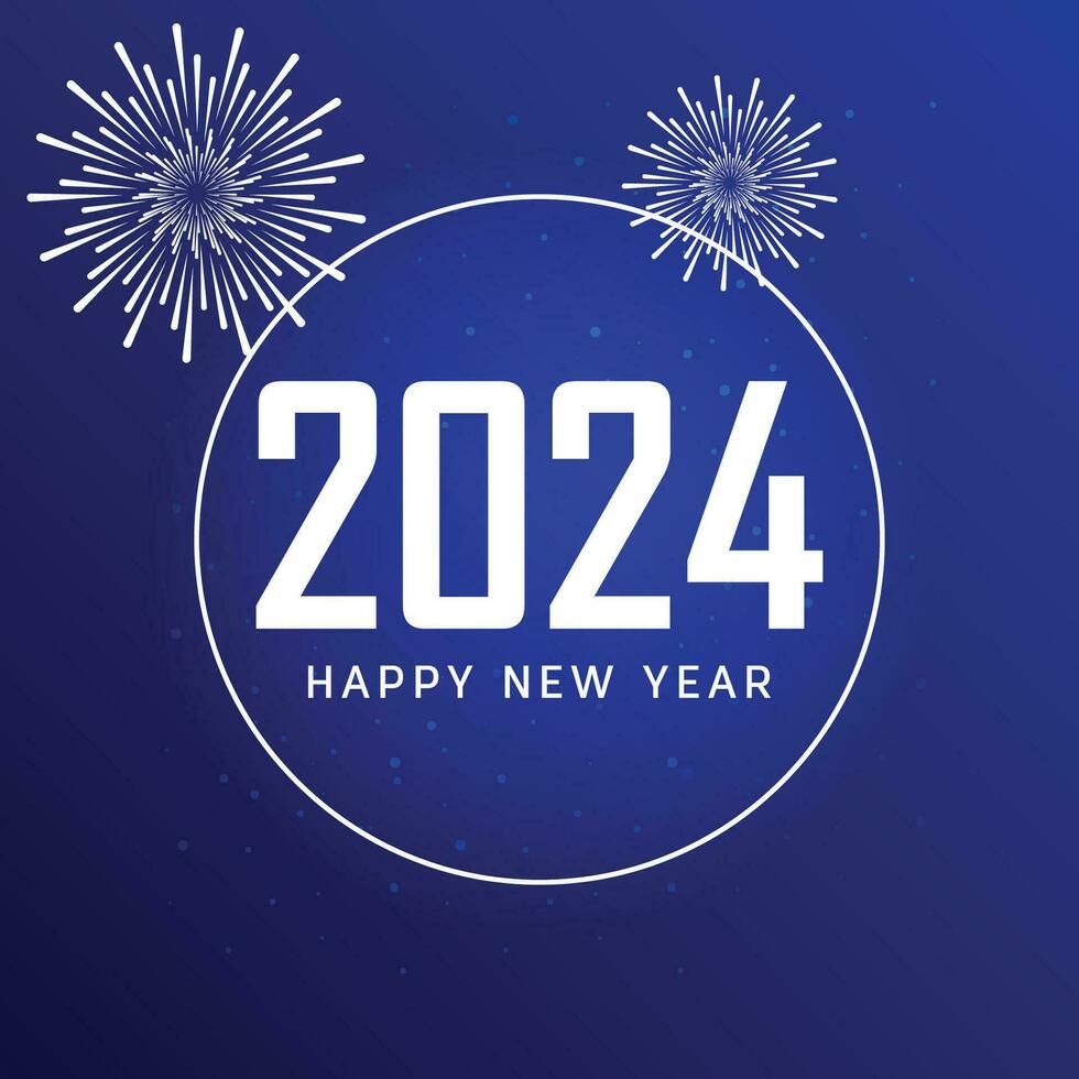2024. une content Nouveau année salutations. vecteur