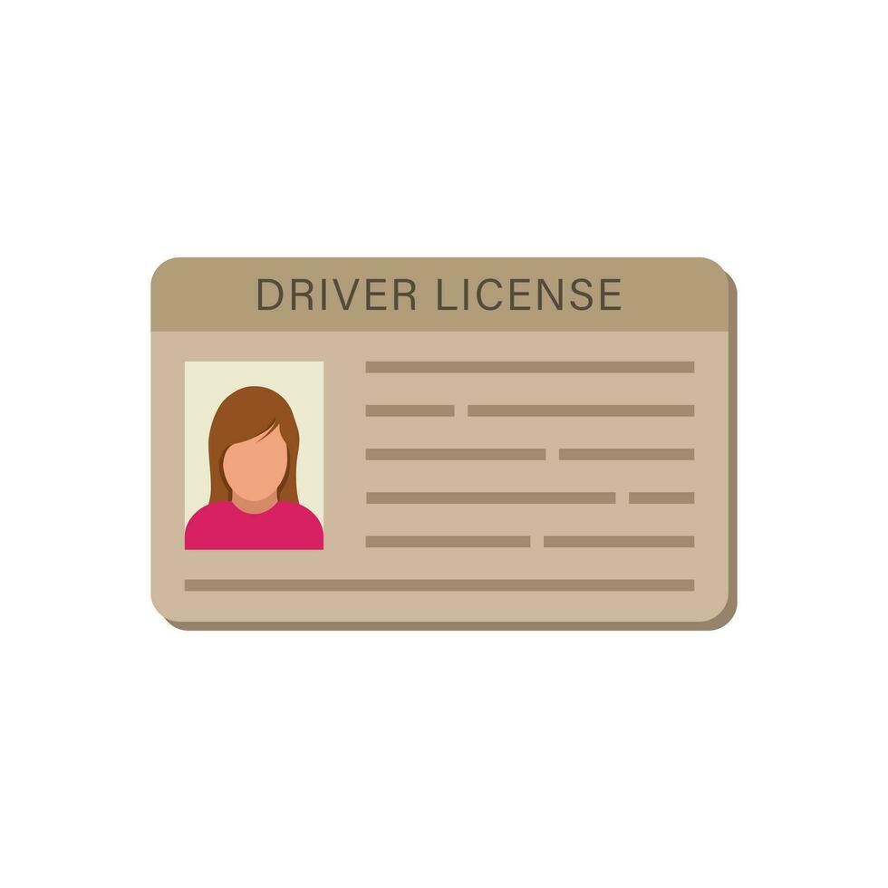 chauffeur Licence icône dans plat style. id carte vecteur illustration sur isolé Contexte. la personne document signe affaires concept.