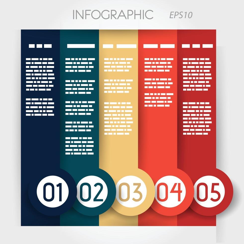 infographie vectorielle de la liste vecteur