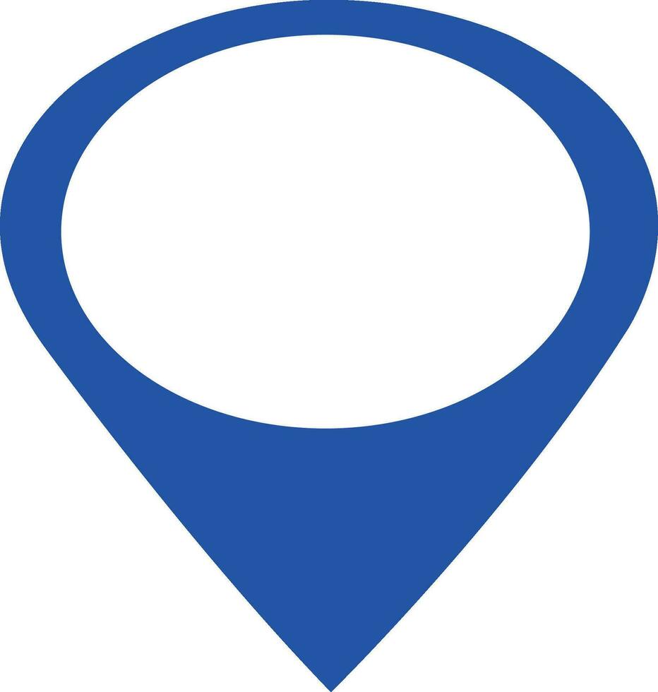 une bleu épingle icône sur une blanc Contexte vecteur