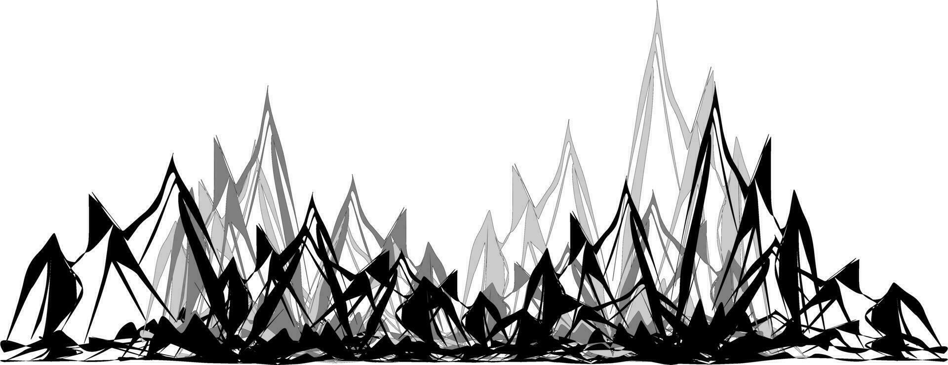 dessin skecth de le Montagne vecteur