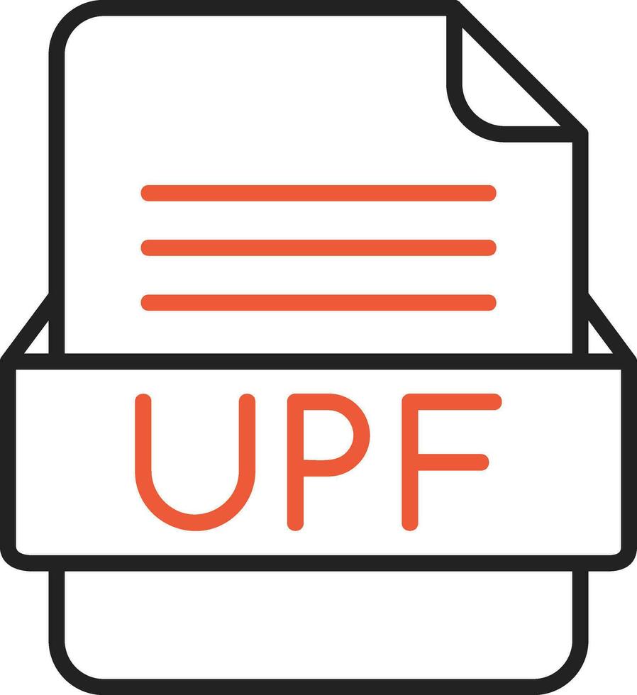 upf fichier format vecteur icône