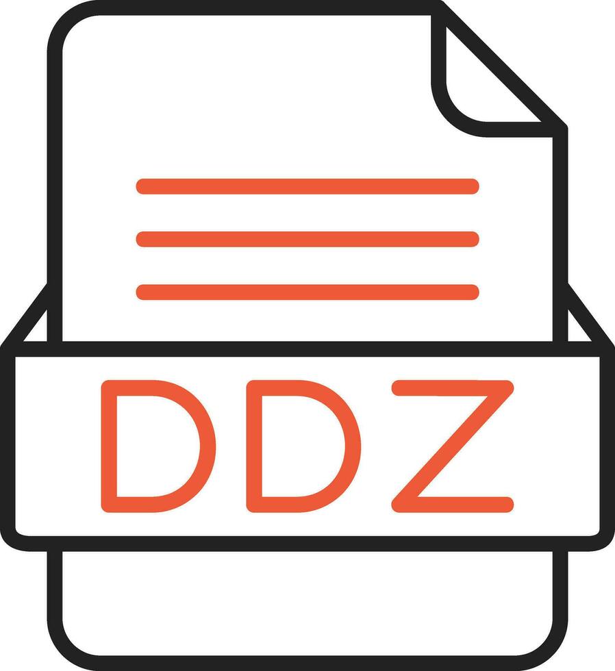 ddz fichier format vecteur icône