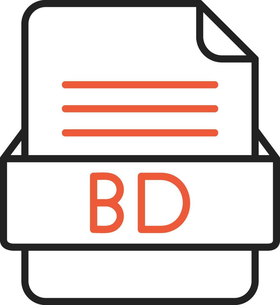 bd fichier format vecteur icône