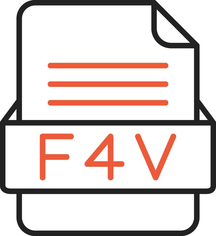 f4v fichier format vecteur icône