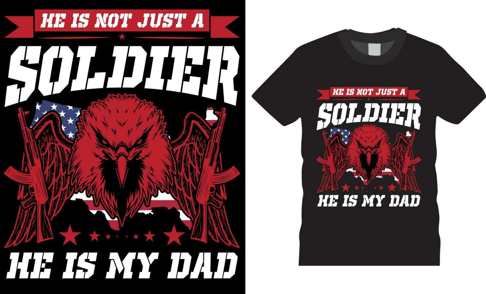 il est ne pas juste une soldat il est mon papa, nous vétéran T-shirt conception vecteur