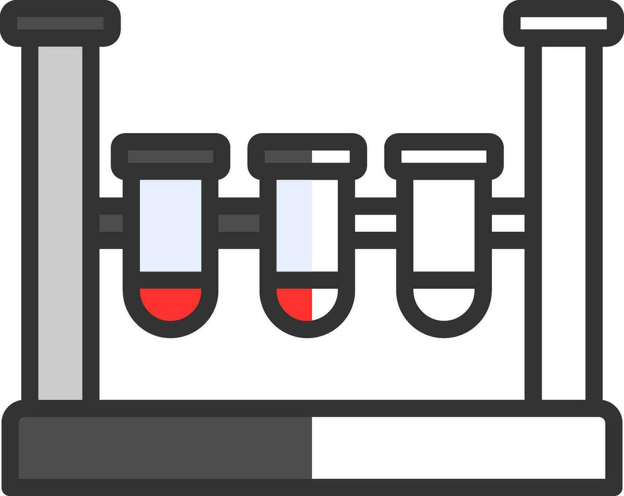 conception d'icônes vectorielles de tubes à essai vecteur