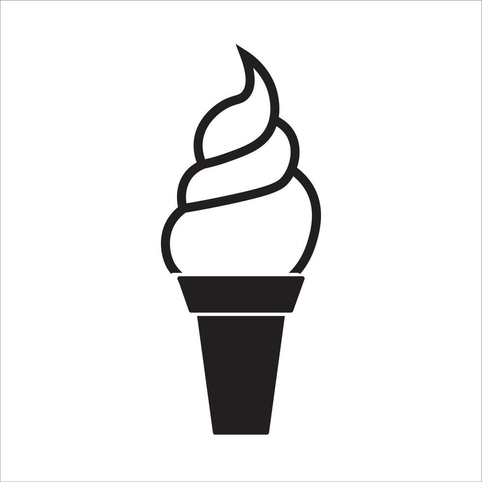 la glace crème icône vecteur illustration symbole