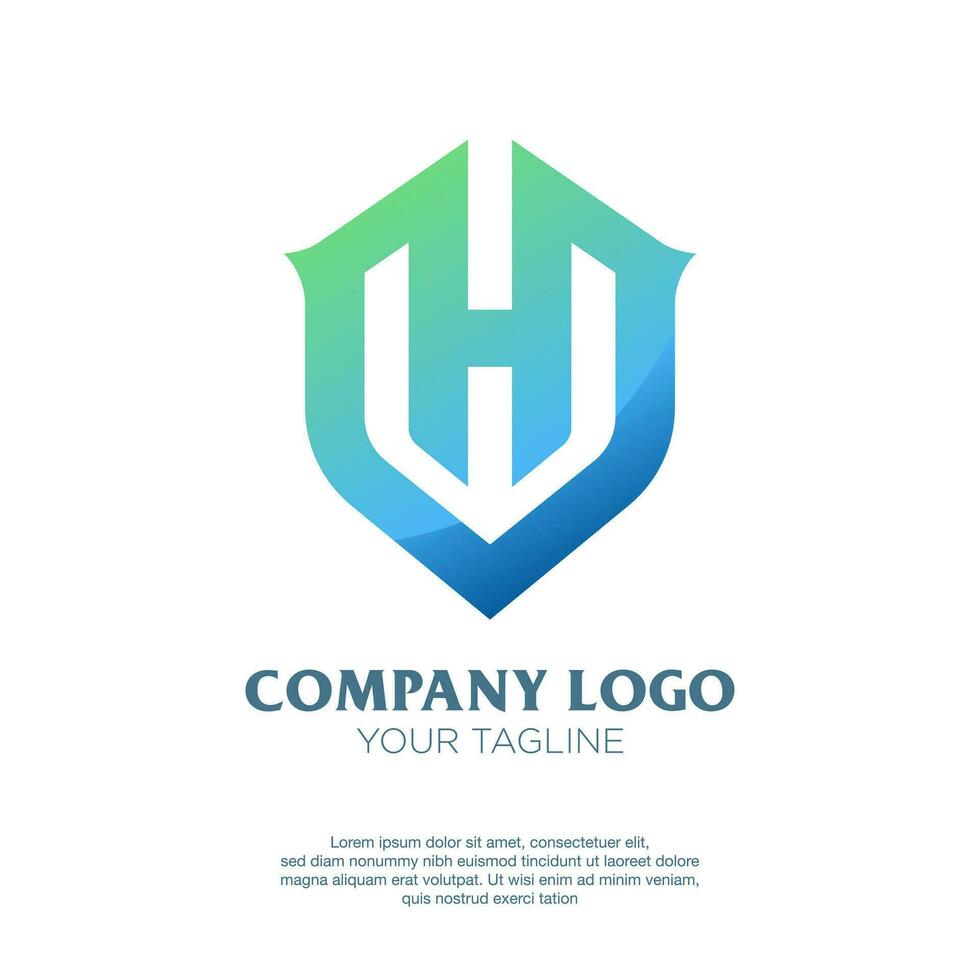 vh lettre initiale logo concept. vh monogramme logo modèle vecteur illustration.