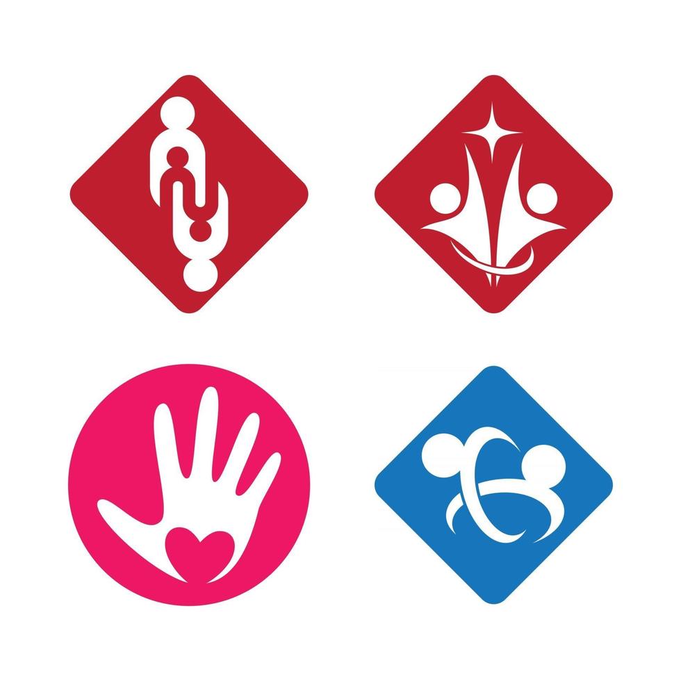 conception d'images de logo de soins communautaires vecteur