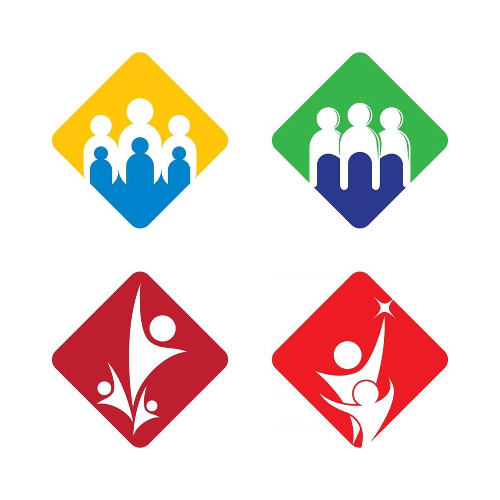 conception d'images de logo de soins communautaires vecteur