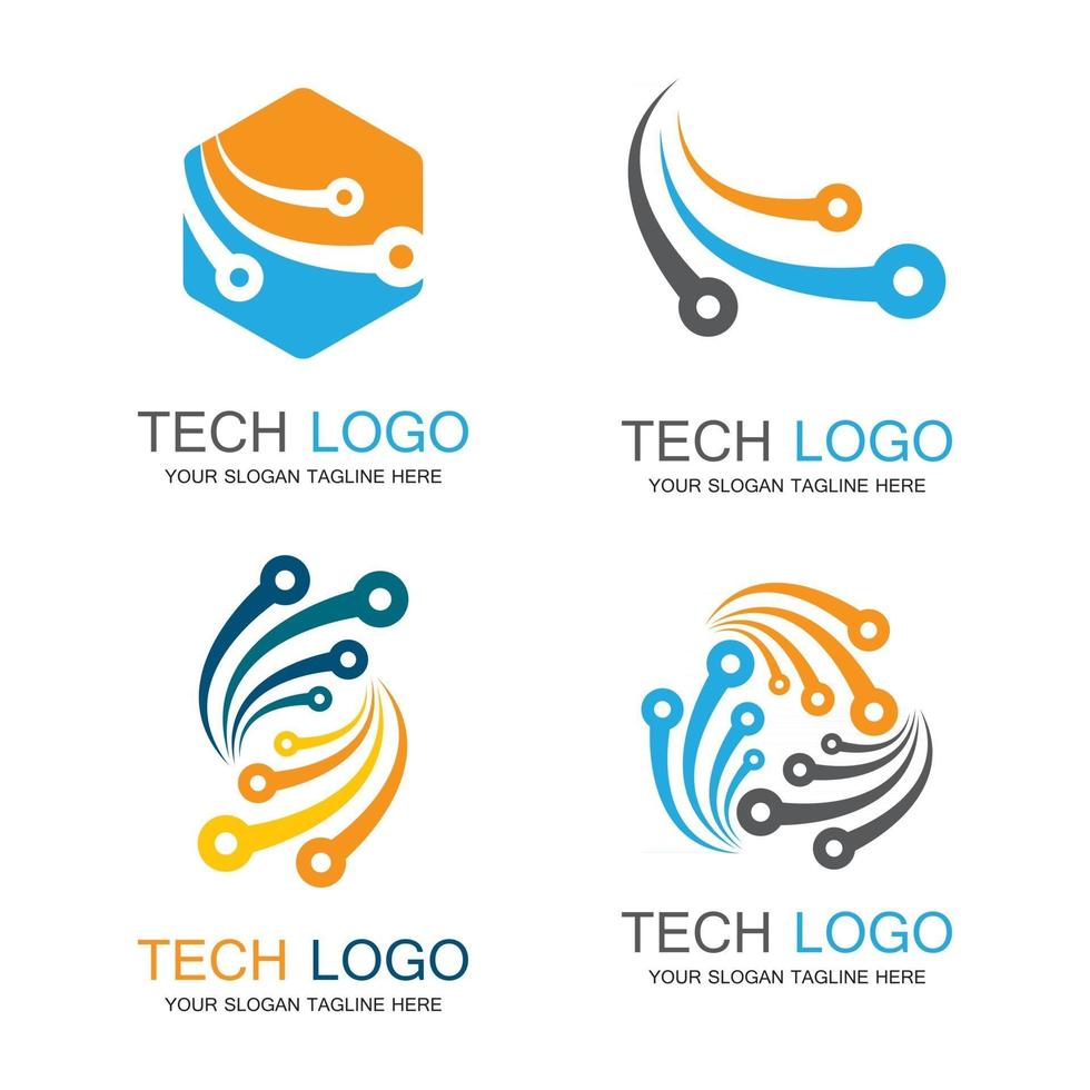 illustration d'images de logo de technologie vecteur