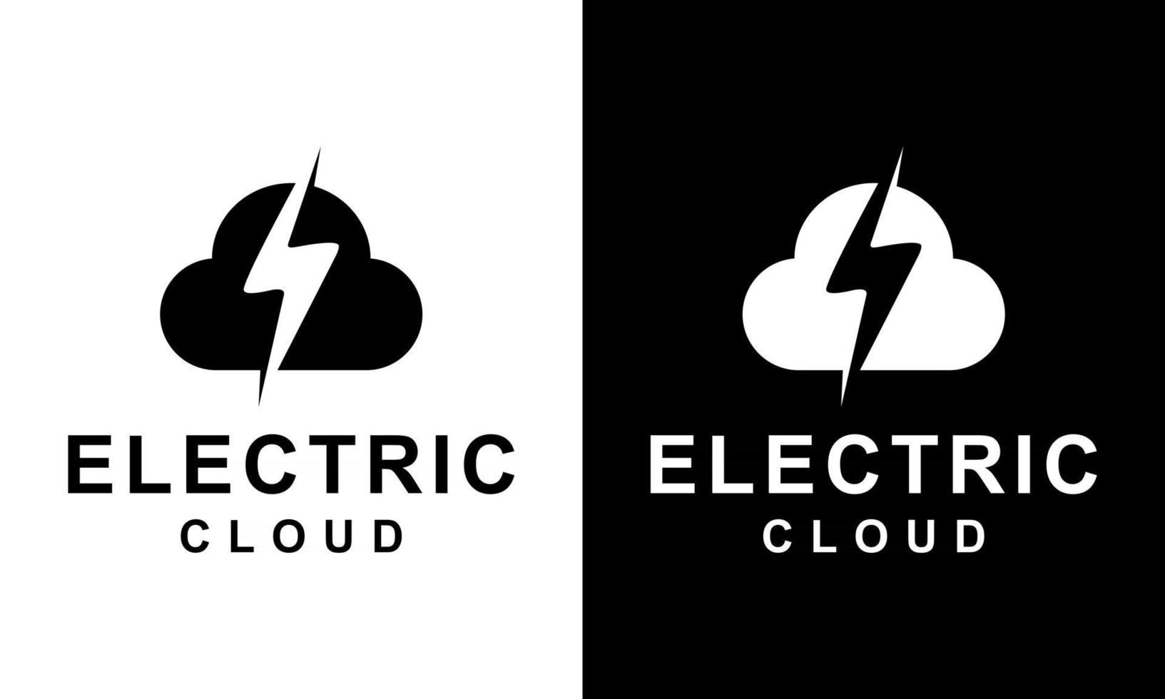 illustration vectorielle graphique du modèle de logo nuage foudre électrique éclair éclair vecteur