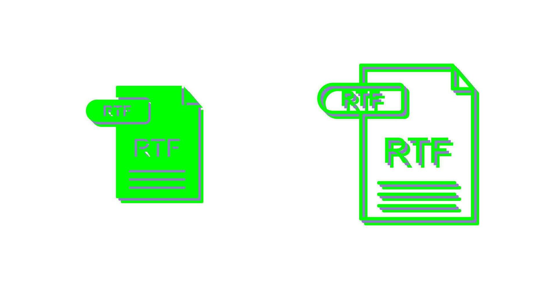 icône de vecteur rtf