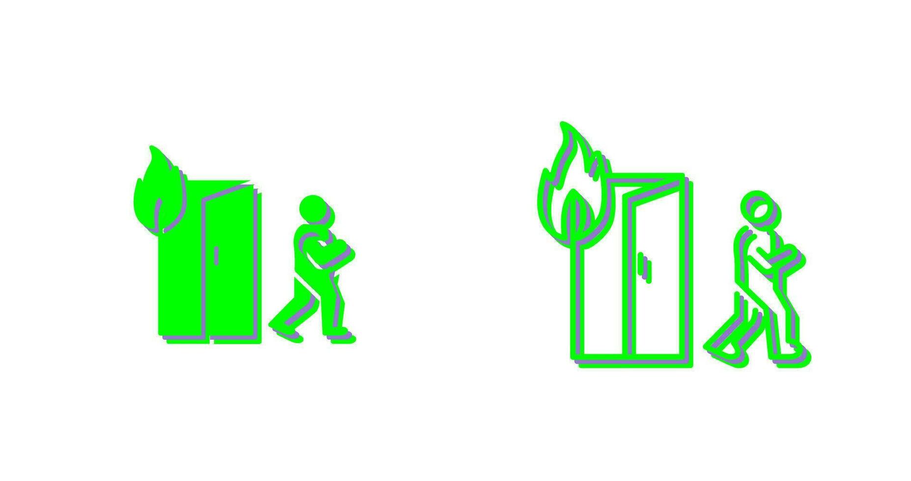 unique en cours d'exécution de l'icône de vecteur de feu