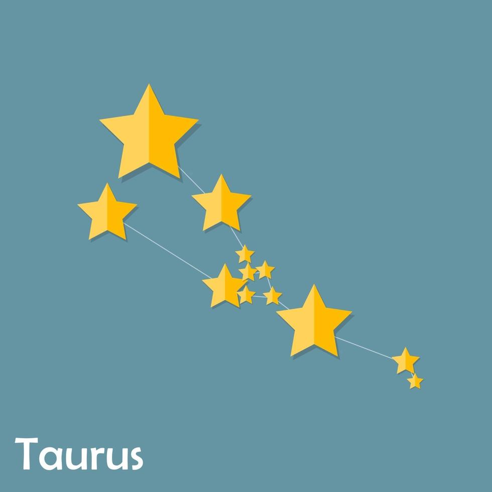 Taureau signe du zodiaque des belles étoiles brillantes vector illustration