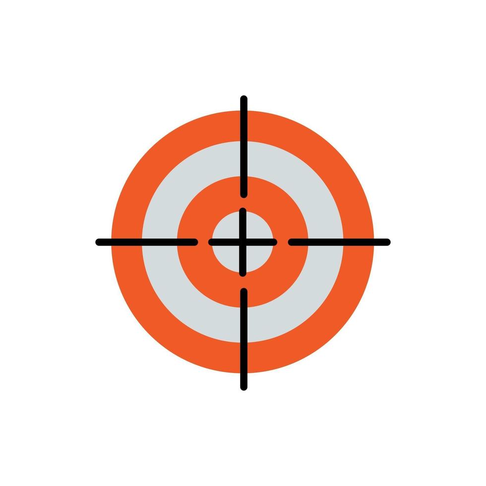 icône de ligne avec élément graphique plat de l'illustration vectorielle cible vecteur