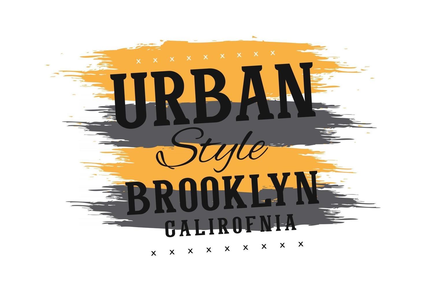 conception de typographie de style urbain brooklyn vecteur