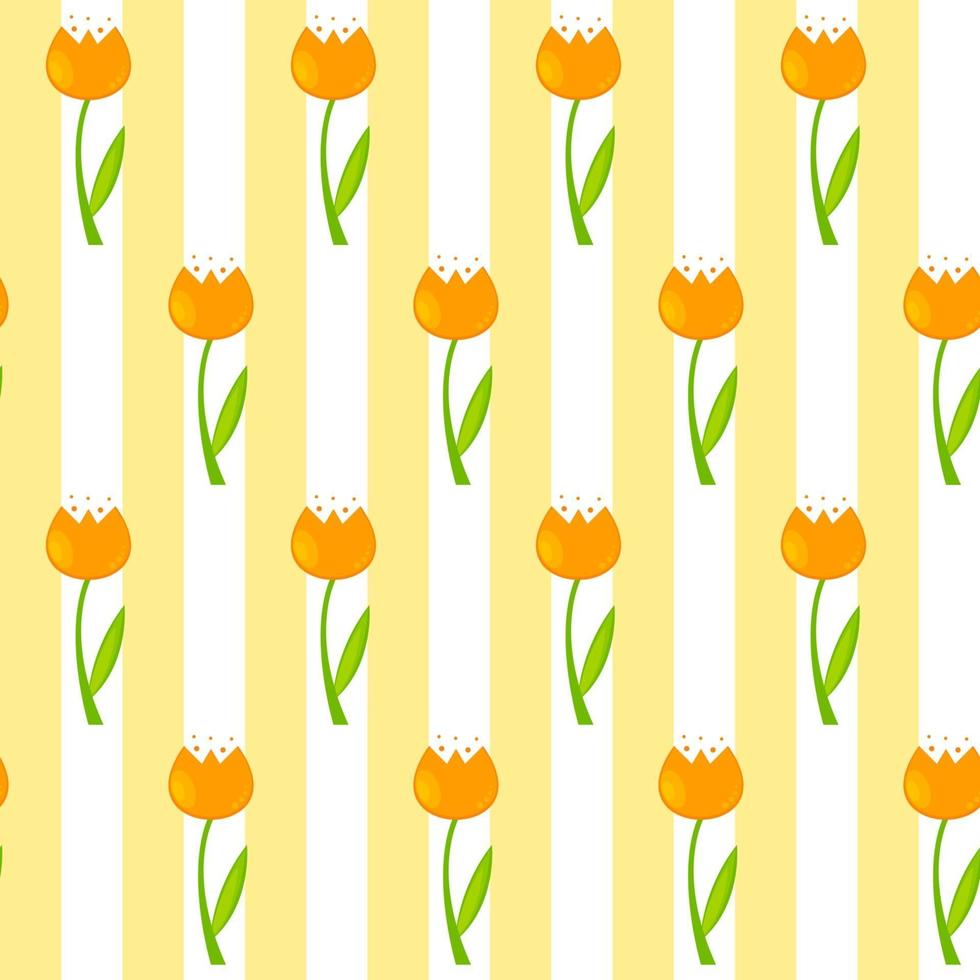 Floral pattern sans soudure de fond avec illustration vectorielle de tulipes vecteur