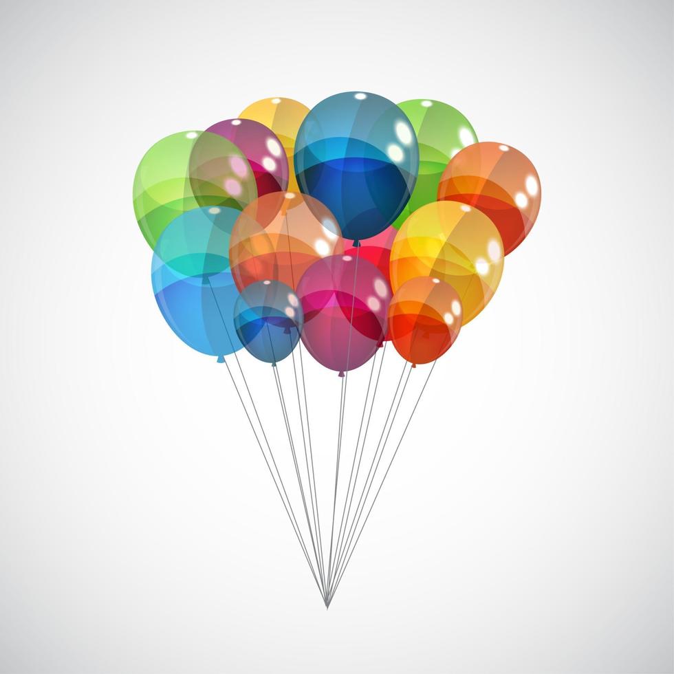 illustration vectorielle de couleur ballons brillants fond vecteur