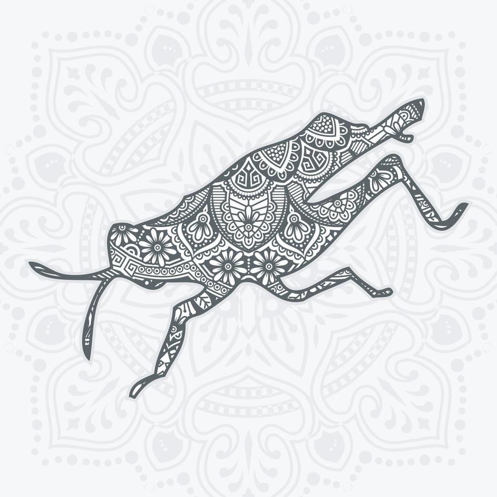 vecteur de mandala d'insectes. éléments décoratifs vintage. motif oriental,