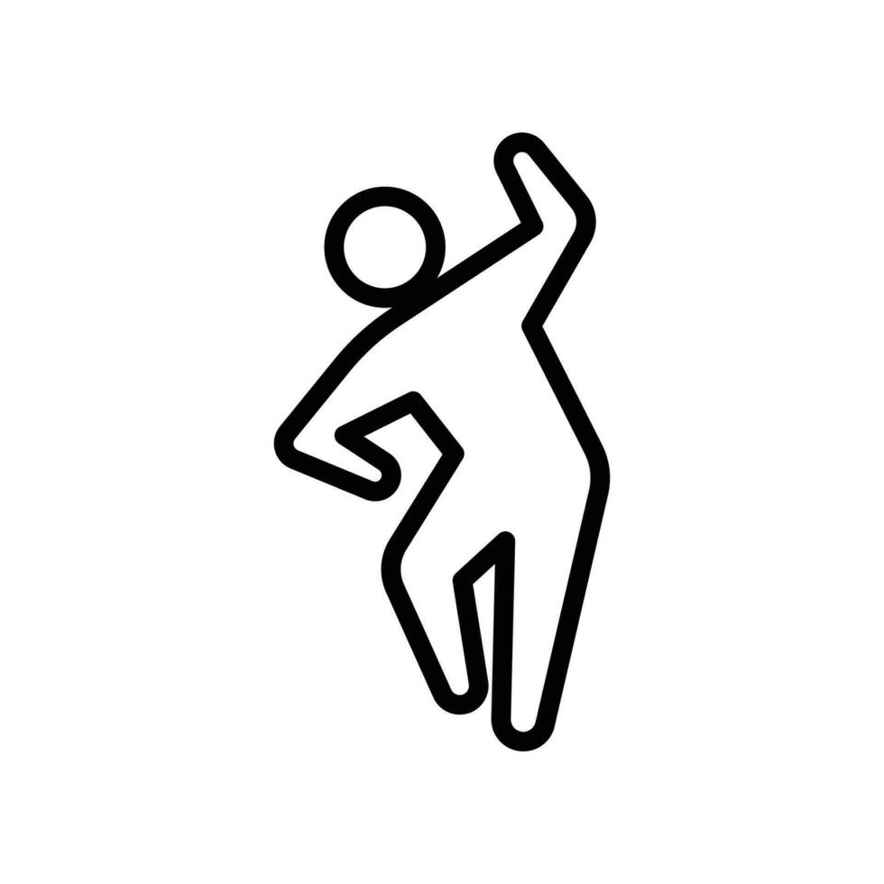 Danseur dansant icône. Humain chiffre, dansant mouvement. gymnastique Activités pour icône santé et aptitude communauté. sport symbole. vecteur illustration conception.