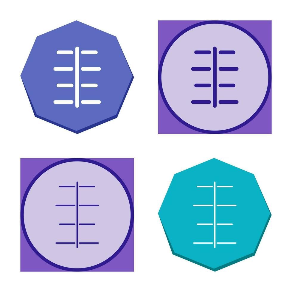 icône de vecteur d'alignement central unique