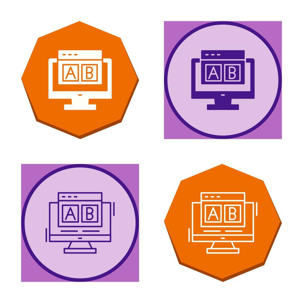 icône de vecteur de test ab