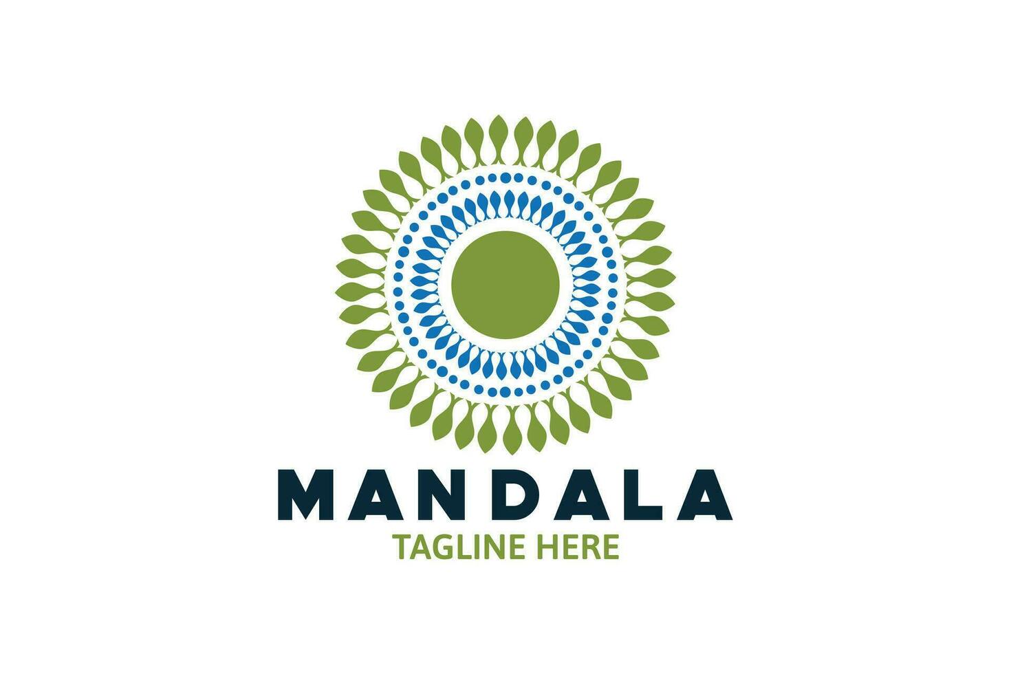 coloré mandala logo isolé sur blanc Contexte. vecteur