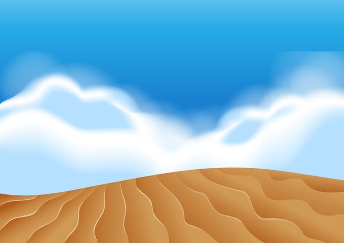 Illustration d&#39;une scène de dunes de sable vecteur