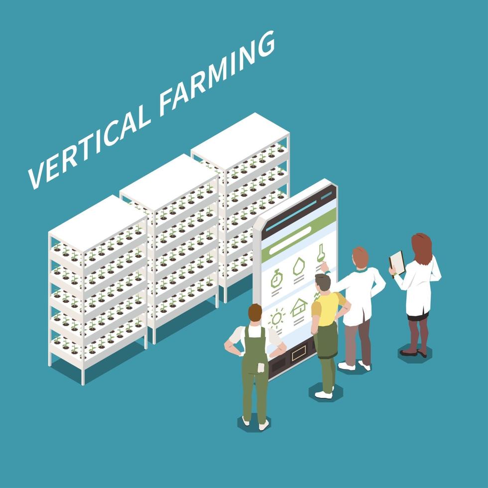 illustration vectorielle de concept d'agriculture verticale vecteur