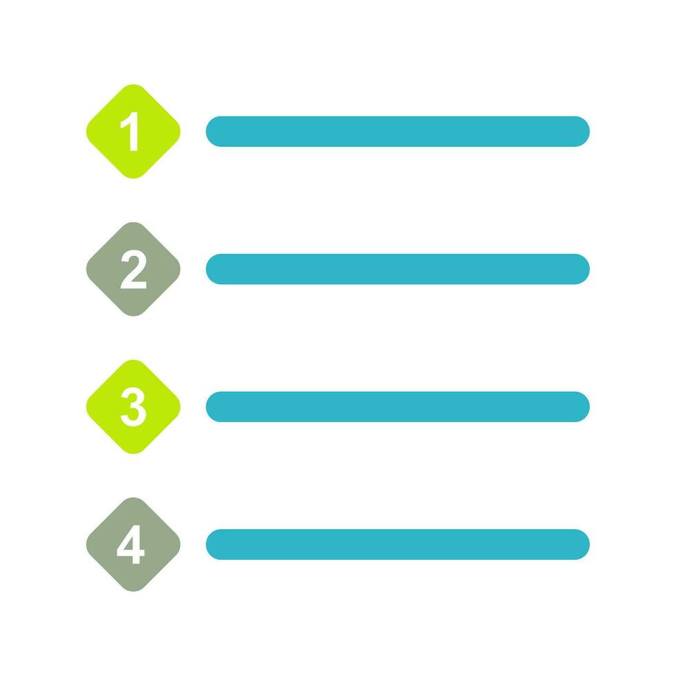 icône de vecteur de liste numérotée unique