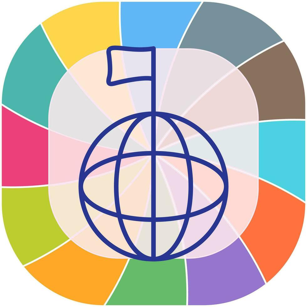 icône de vecteur de signaux mondiaux uniques