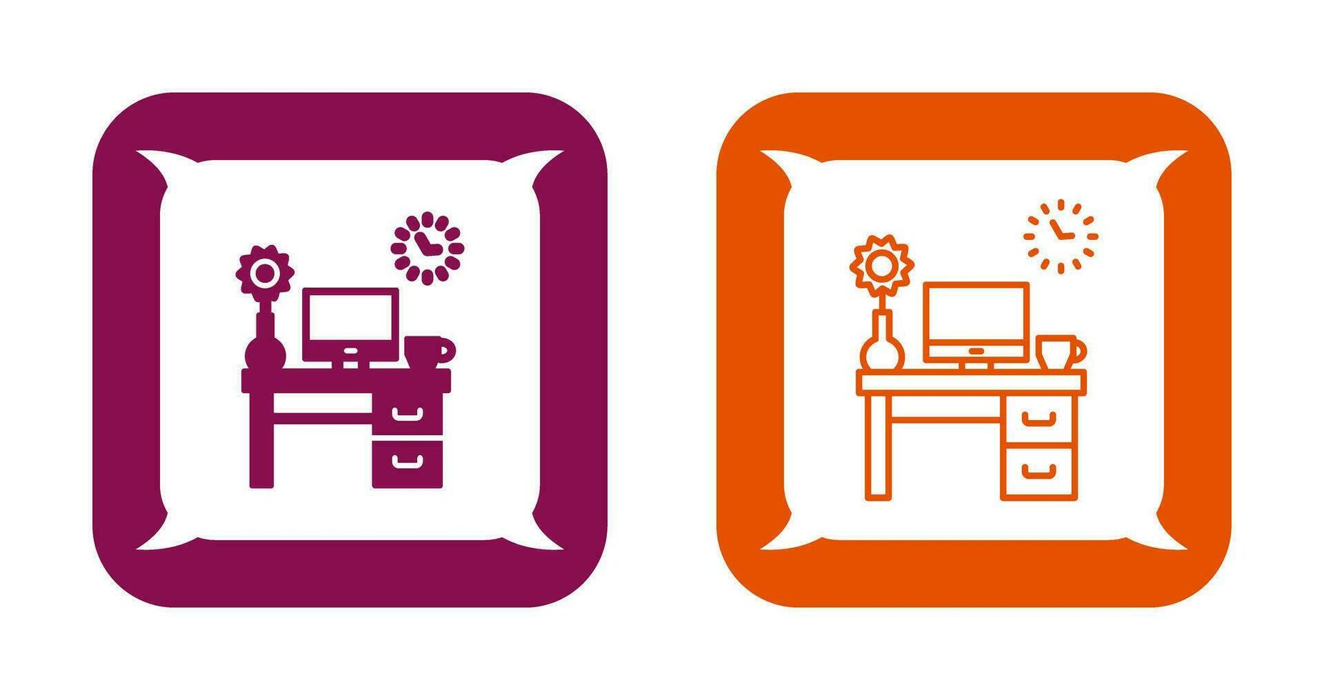 icône de vecteur de table de travail