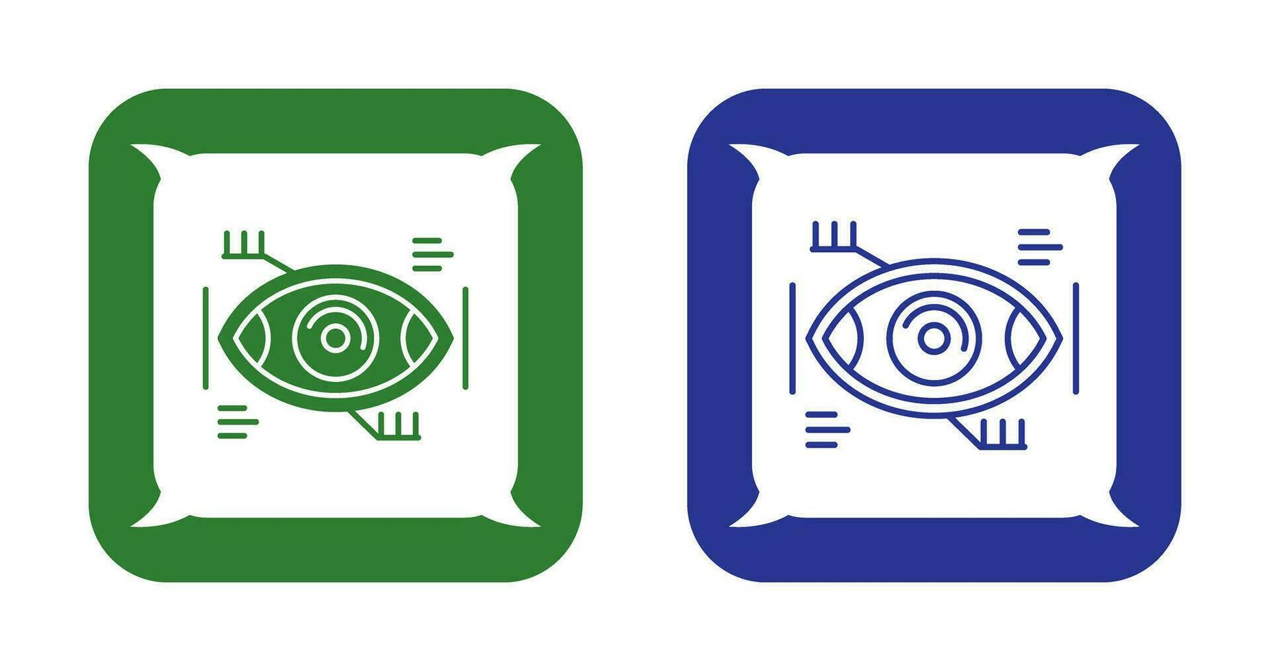 icône de vecteur de reconnaissance des yeux