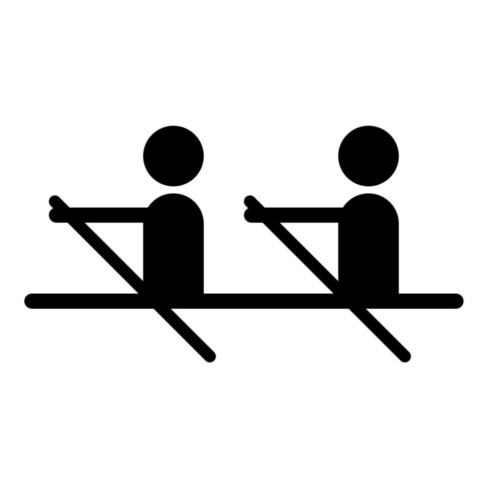 icônes vectorielles de sports de jeux olympiques d'été - pictogramme pour l'aviron vecteur