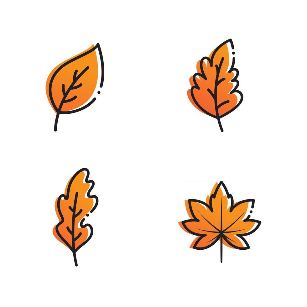 les feuilles d'automne tombent vecteur simple