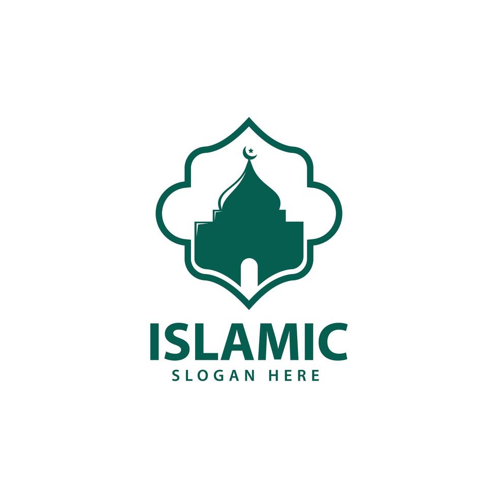 vecteur de conception de logo islamique, illustration d'icône de modèle.