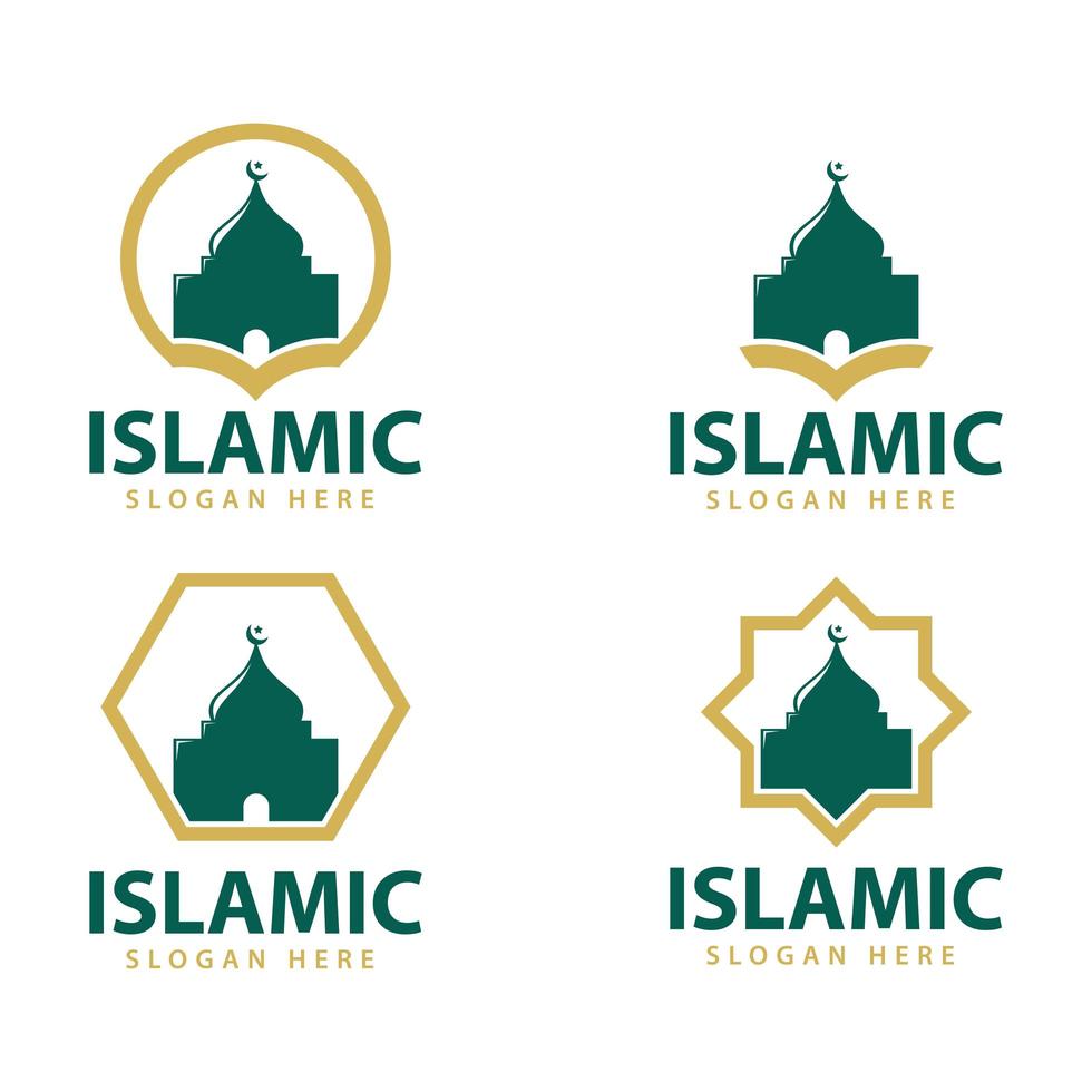 vecteur de conception de logo islamique, illustration d'icône de modèle.