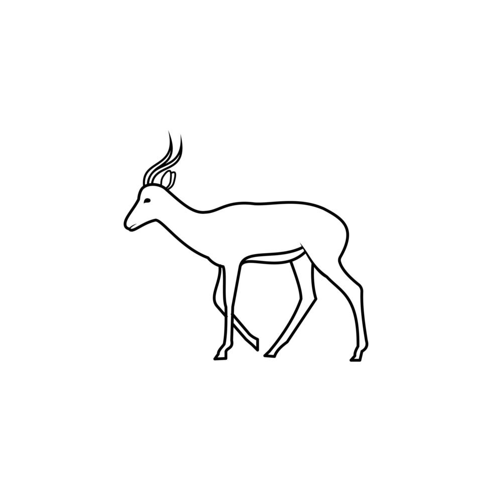 modèle de logo de cerf, illustration d'icône de vecteur de conception.