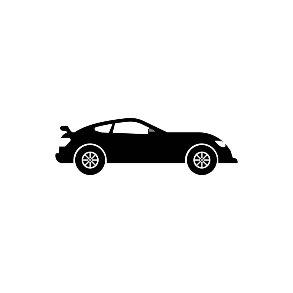 modèle de logo de silhouette de voiture, illustration d'icône de vecteur de conception.