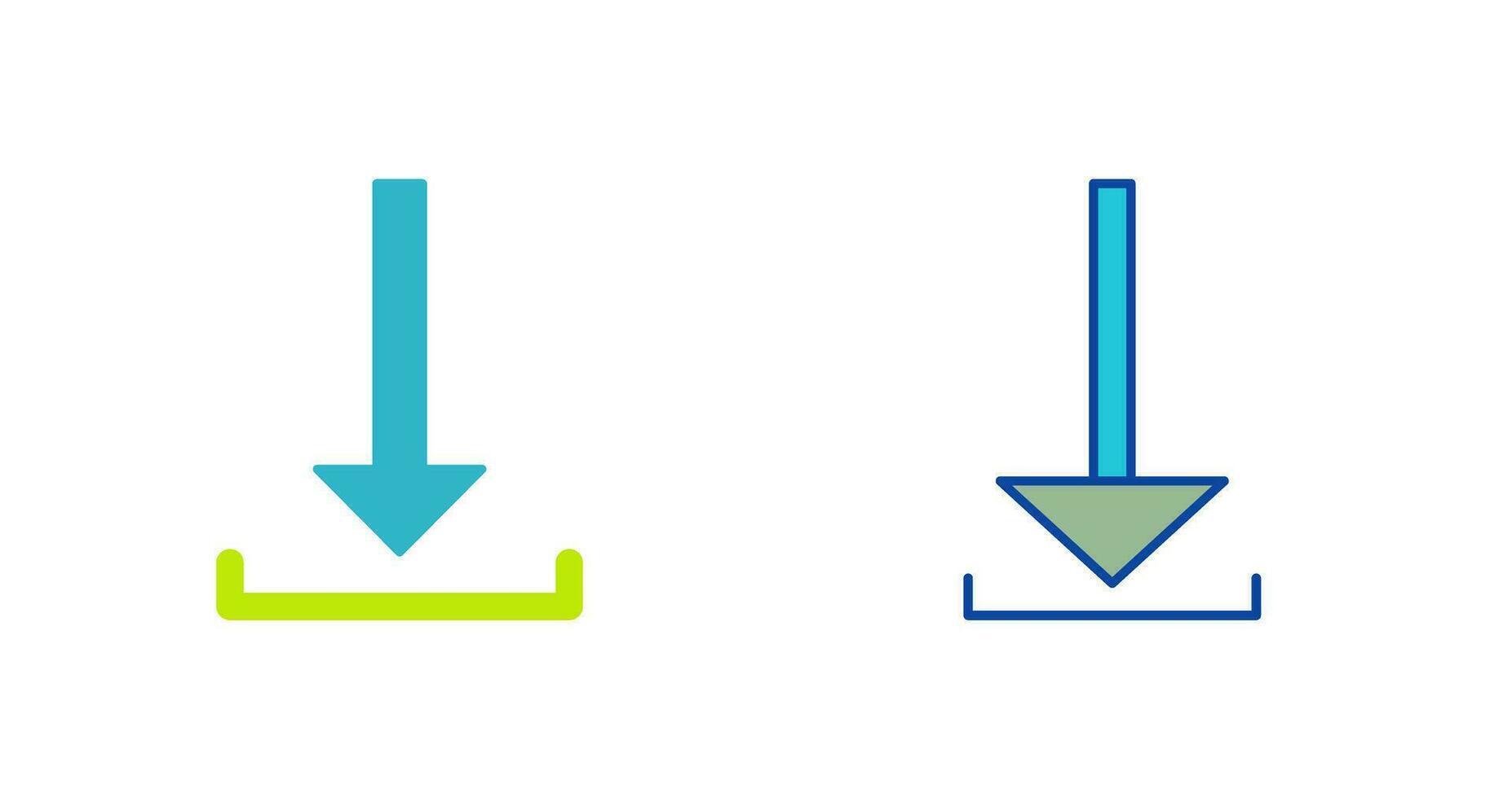 icône de vecteur de téléchargement unique