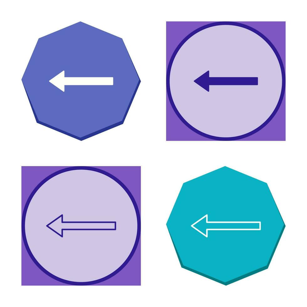 icône de vecteur de flèche gauche unique