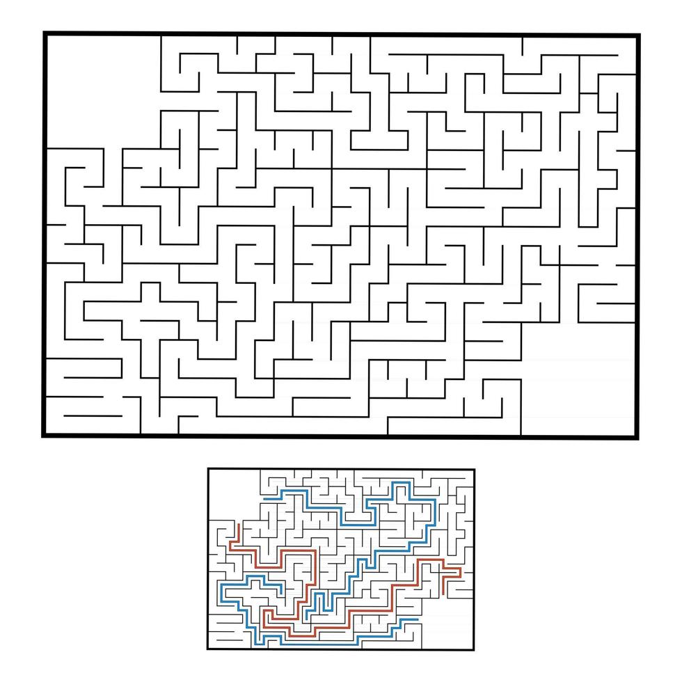 labyrinthe pour les enfants. casse-tête pour les enfants. énigme du labyrinthe. vecteur