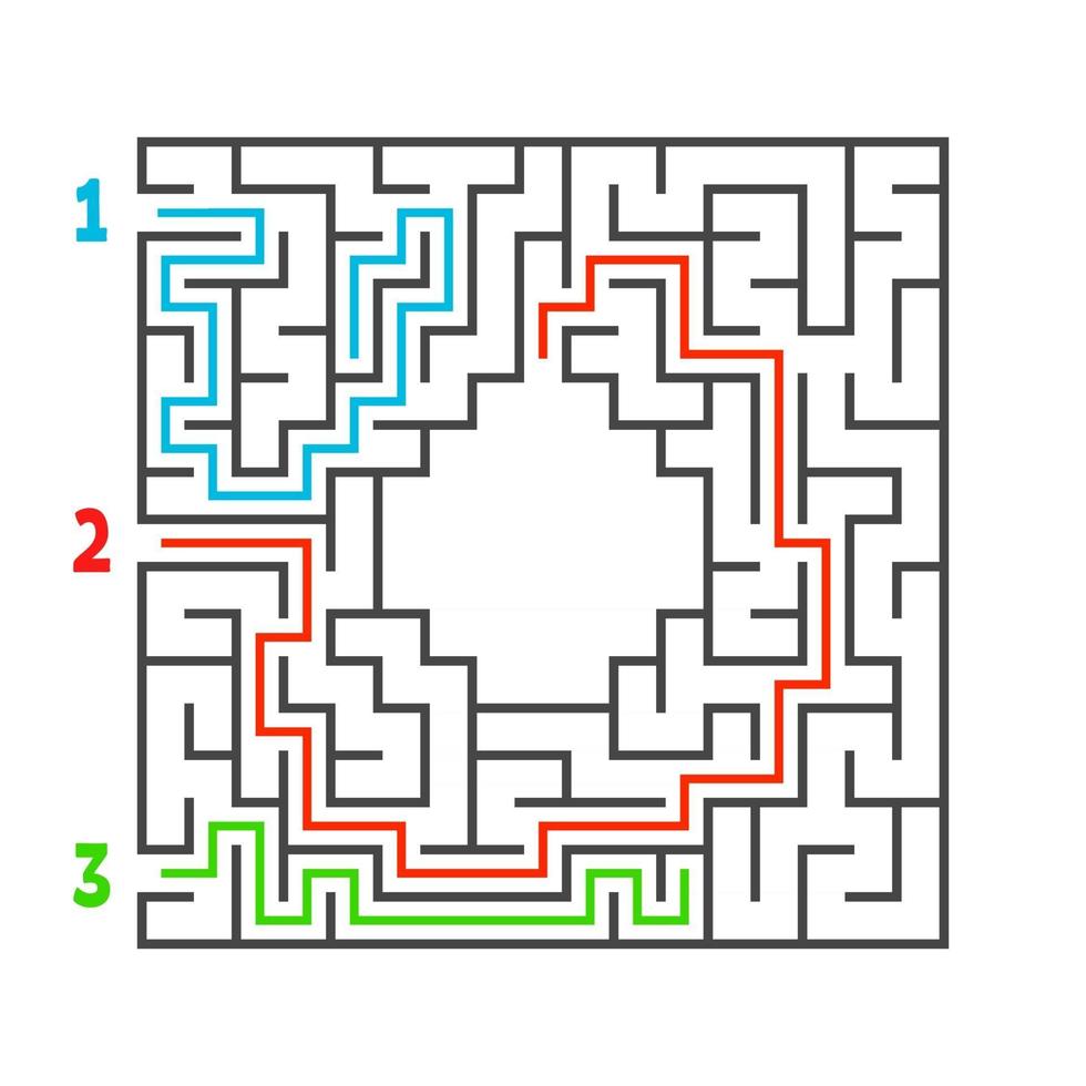 labyrinthe pour les enfants. casse-tête pour les enfants. énigme du labyrinthe. vecteur