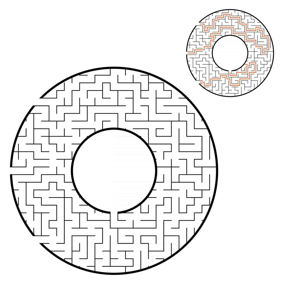 labyrinthe pour les enfants. casse-tête pour les enfants. énigme du labyrinthe. vecteur