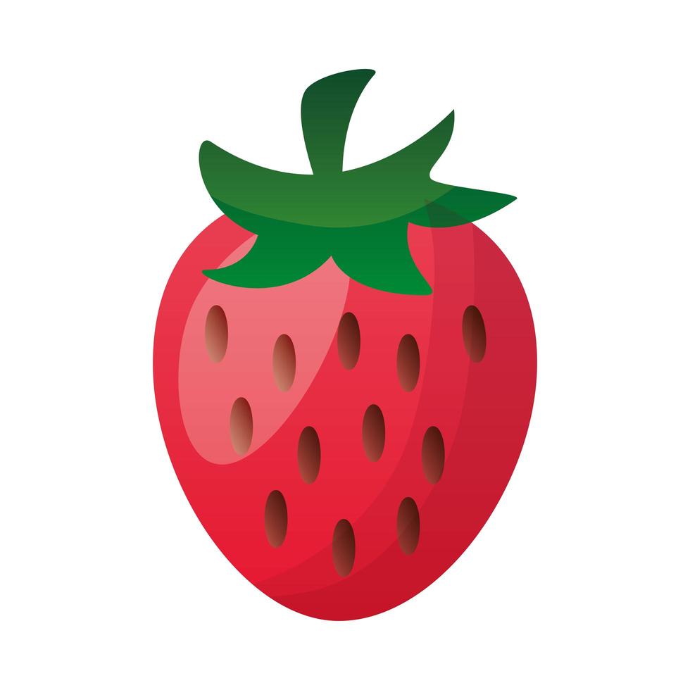 conception de vecteur de fruits fraise isolé