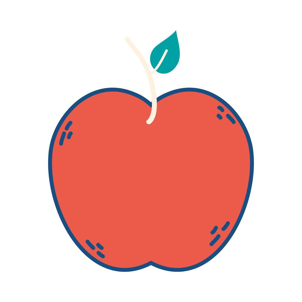 icône saine de fruits frais pomme vecteur