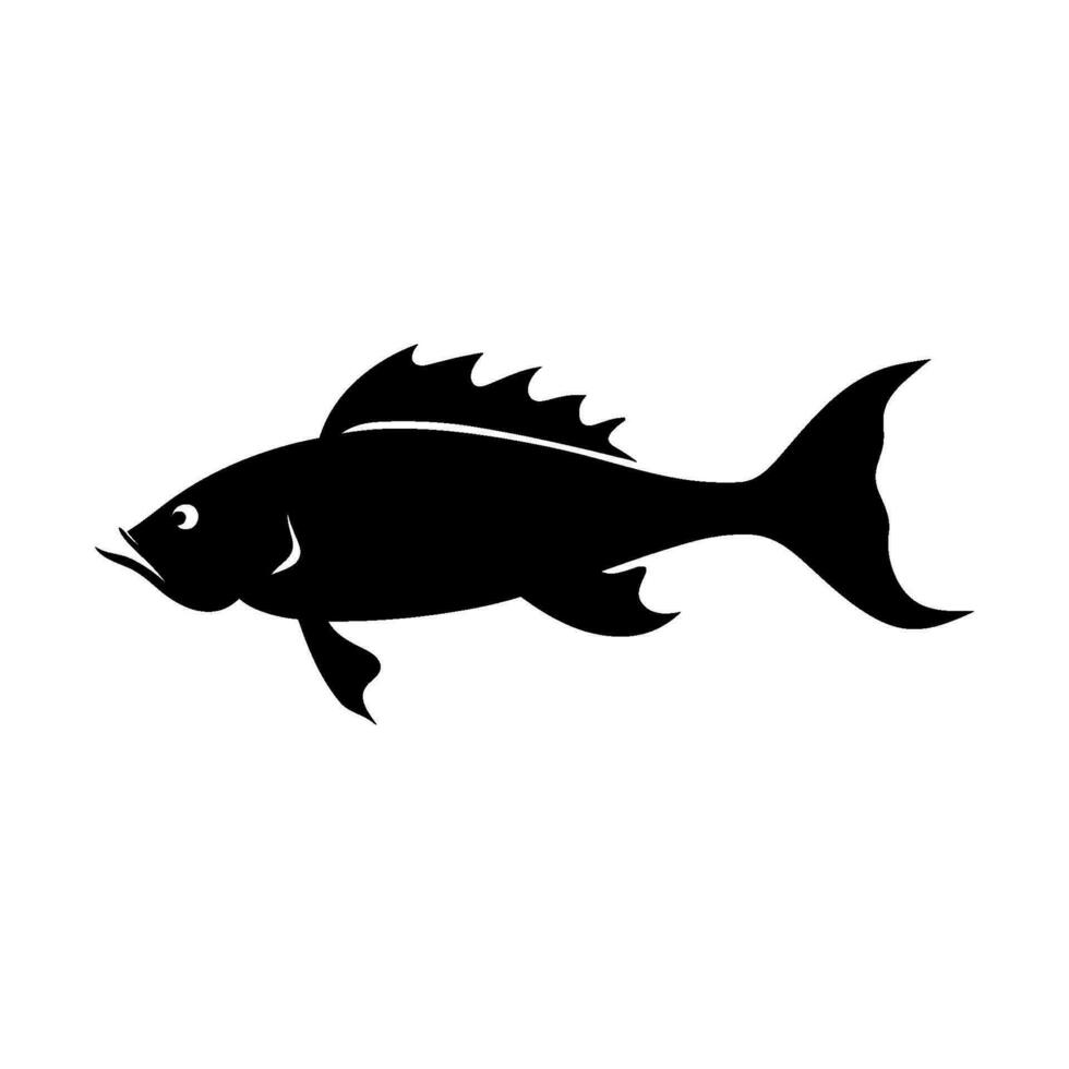 divers poisson vecteur silhouette, noir silhouette de poisson clipart