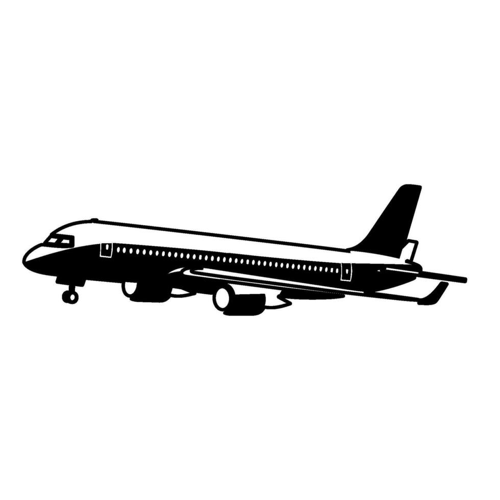 avion silhouette vecteur clipart